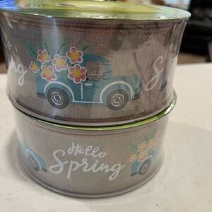 Two Rolls Wired Decorator Ribbon